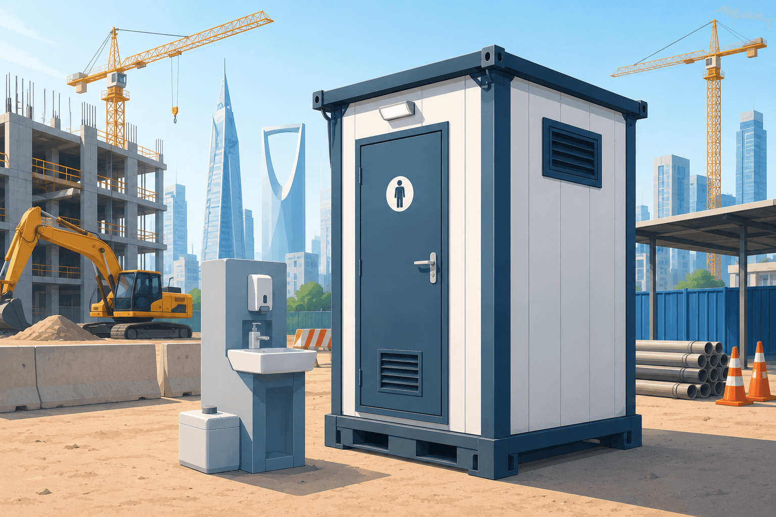 Why Portable Toilet Cabins Are Important for Construction Sites in Saudi Arabia